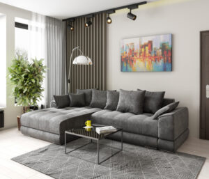 Угловой диван в гостиную: комфорт, стиль и практичность