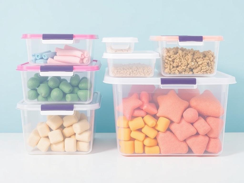 Plastic storage containersфото