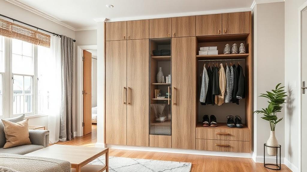 A wardrobe in a small apartment. A wardrobe in a small apartment.фото